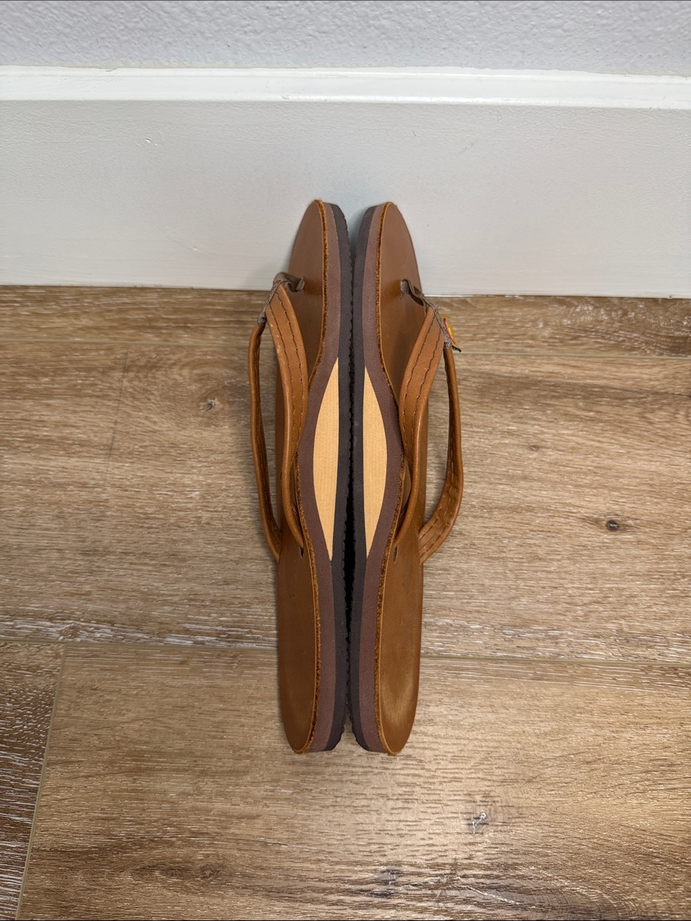 Rainbow Brown Flip flops size 8 - Picture 3 of 7